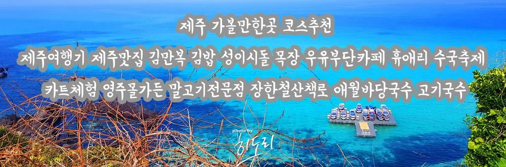 제주여행기 제주맛집 김만복 김밥 성이시돌 목장 우유부단카페 휴애리 수국축제 카트체험 영주몰가든 말고기전문점 장한철산책로 애월바당국수 고기국수 1.webp