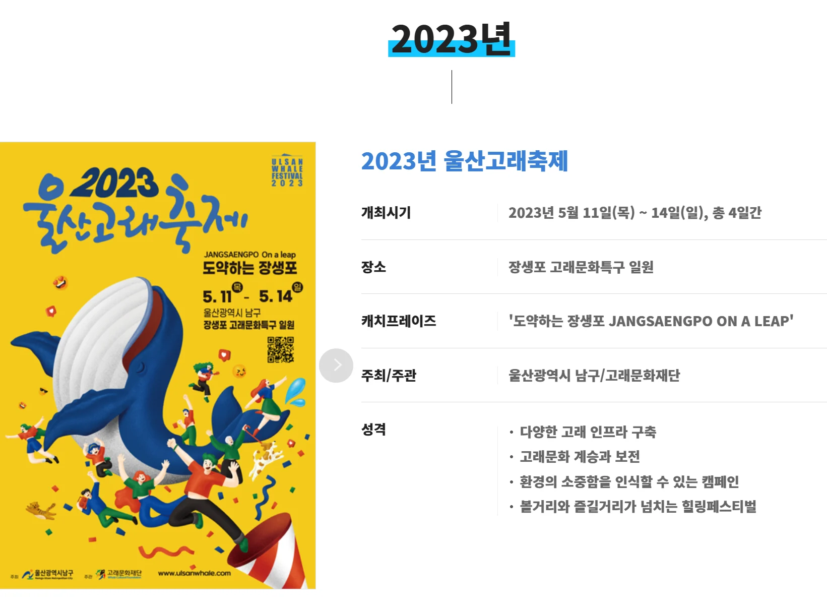 2023년 울산 고래축제, 더욱 풍성한 프로그램과 일정으로 돌아온다! 일정, 행사 안내
