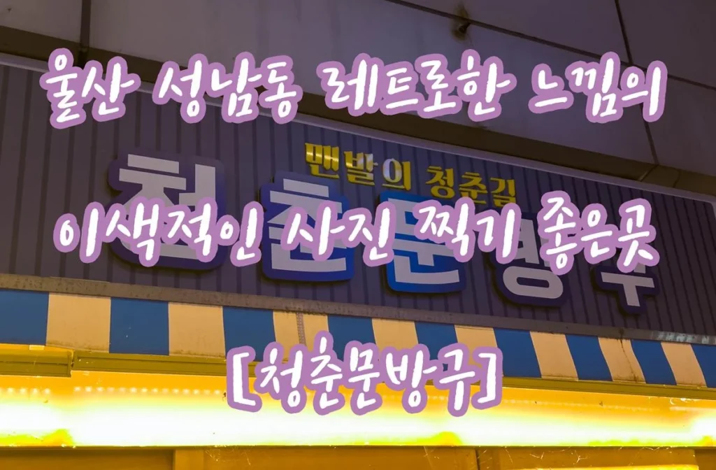 울산 성남동 레트로한 느낌의 이색적인 사진 찍기 좋은곳 [청춘문방구]