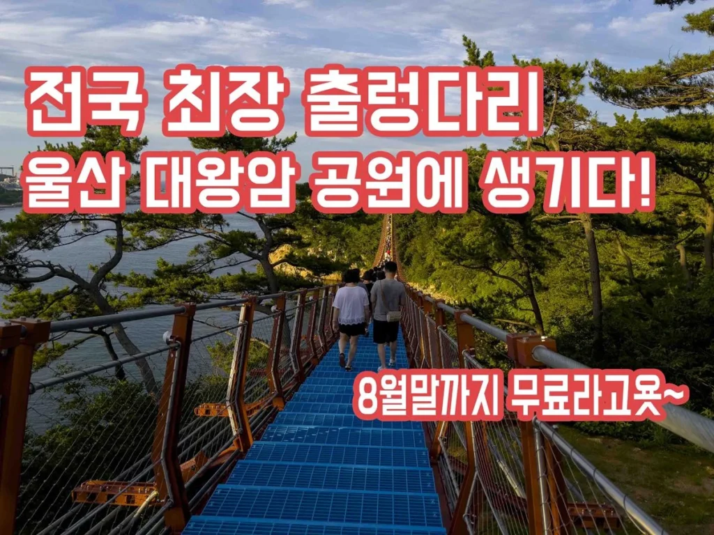 대왕암공원 출렁다리! 짜릿한 전국 최장 출렁다리! 울산가볼만한곳! 대왕암공원 출렁다리! 짜릿한 전국 최장 출렁다리! 울산가볼만한곳!