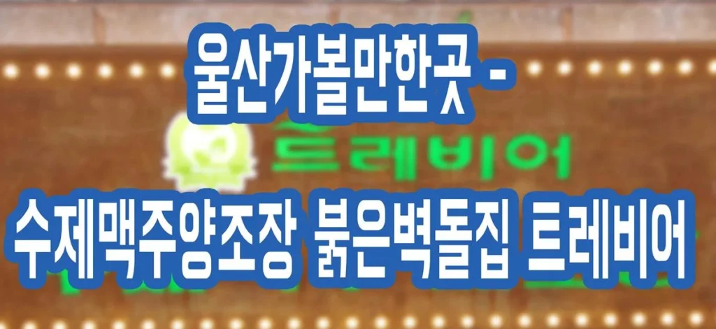 울산가볼만한곳 – 수제맥주양조장 붉은벽돌집 트레비어