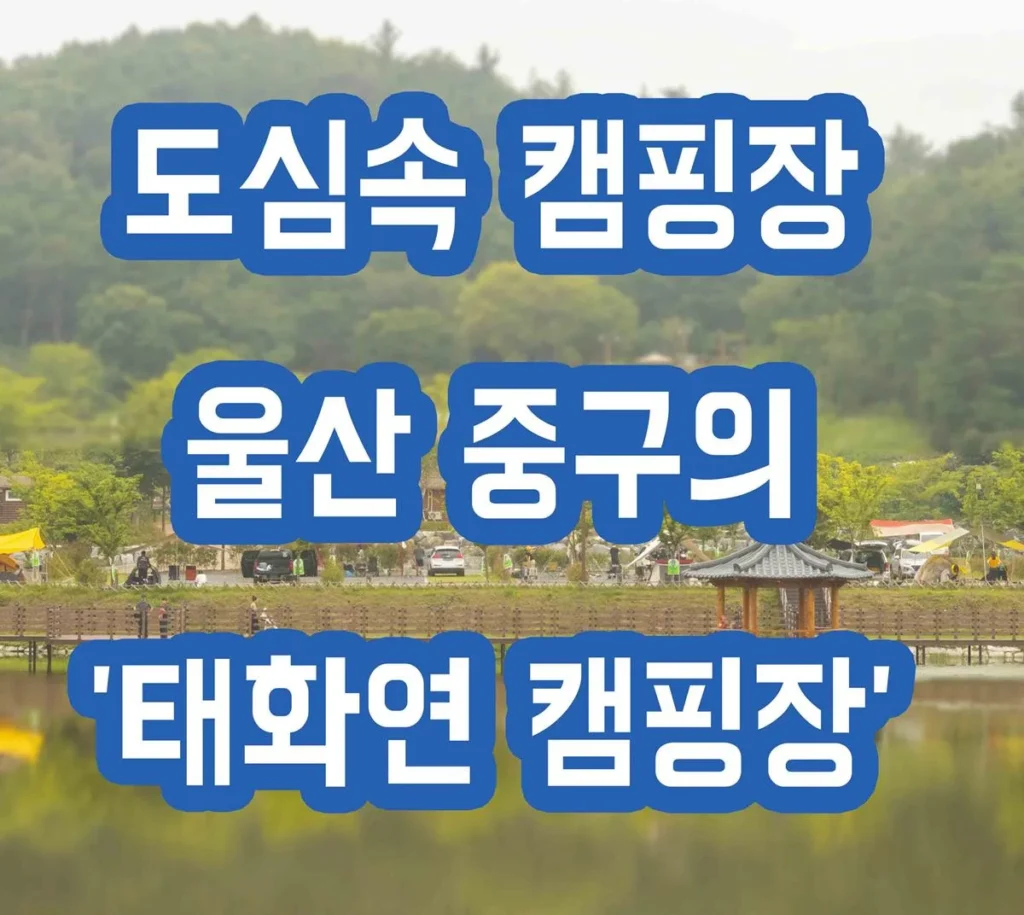 울산가볼만한곳 – 도심속 멋진 캠핑장 ‘태화연 캠핑장’