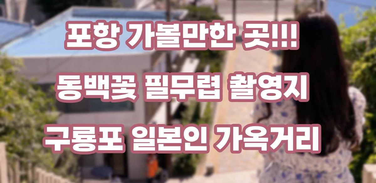 포항 가볼만한곳! 동백꽃 필 무렵 촬영지 – 일본인 가옥거리 사진찍기가 너무 좋아요~