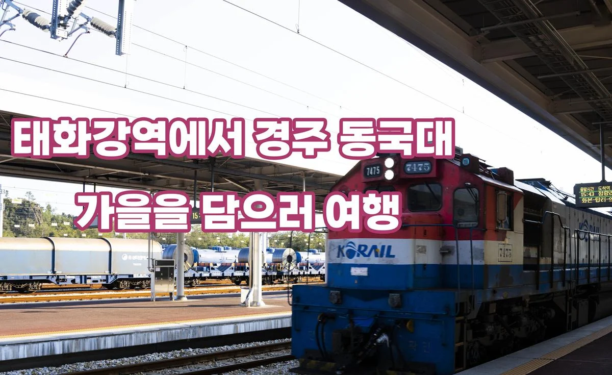 태화강역에서 서경주! 기차타고 가을소풍을 가보다!