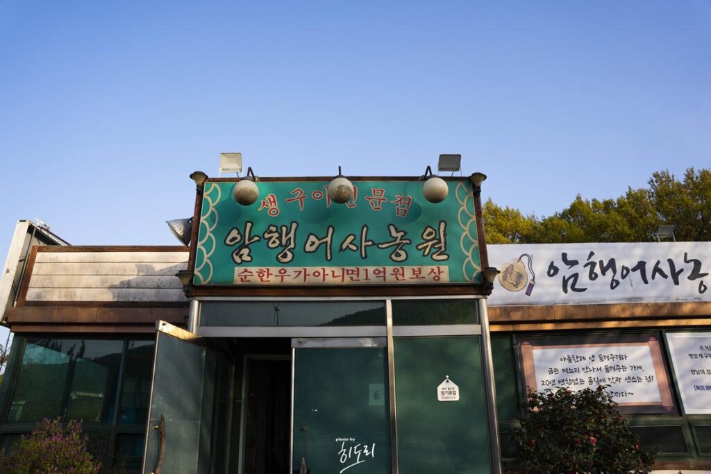 경주맛집 - 야외에서 솥뚜껑 바베큐 고깃집 '암행어사농원' 분위기에 취하지만 맛은 soso 사진 12